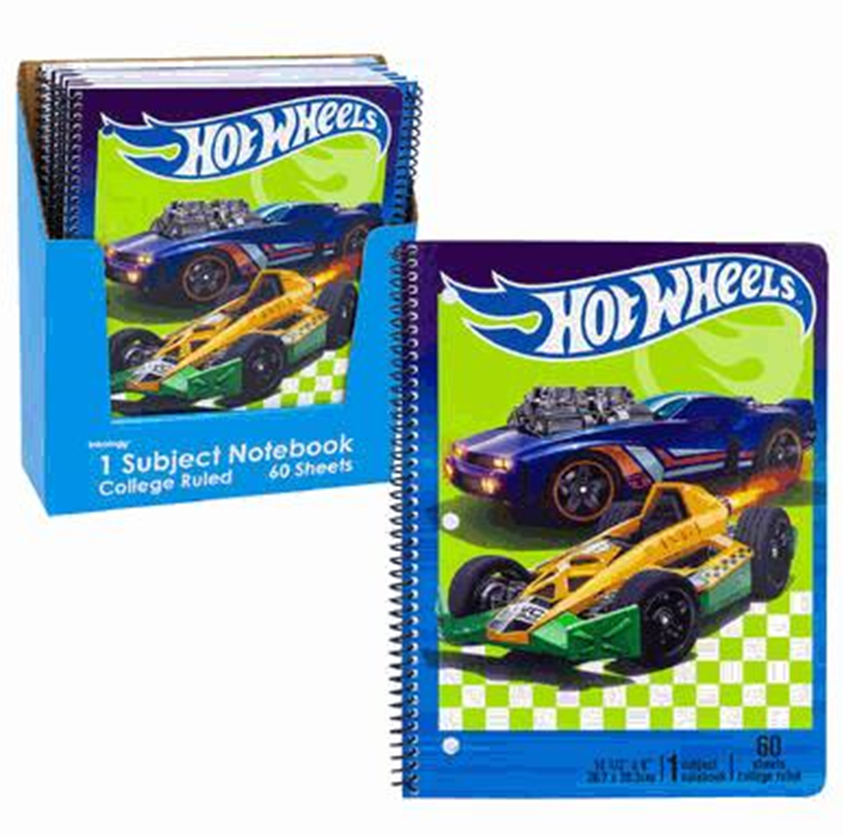 Hot Wheels Themed Notebook – 60 Sheets Spiral