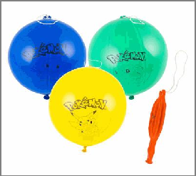 PUNCH BALLOONS,4 PCS , POKEMON