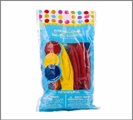 Packaged gummy worms with colorful label on a white background