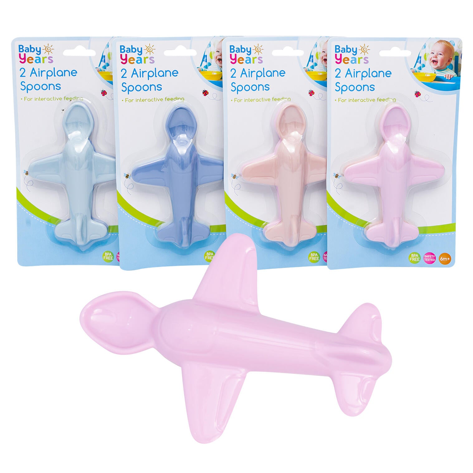 Baby Years 2 Airplane Spoons Assorted