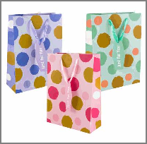 GIFT BAG,XL POLKADOTS AST
