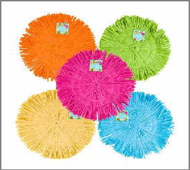 PLACEMAT,15"SUMMER ROUND 5ASST