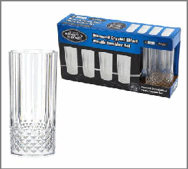 TUMBLER SET,4pc 14oz CLEAR