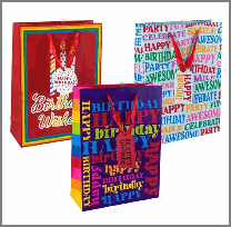 GIFT BAG,XL BIRTHDAY AST