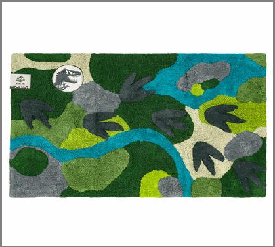 AREA RUG,30.5"x16.3"JURASSIC W