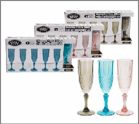 CHAMPAGNE GLASS SET,6pc 8oz PL