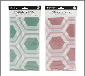 TABLE COVER,84"x54" HEXAGON DS