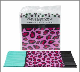 TABLE COVER,54x84" PLSTC ANIMA