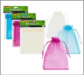 GIFT POUCH SET,6pc MED w/DRAWS