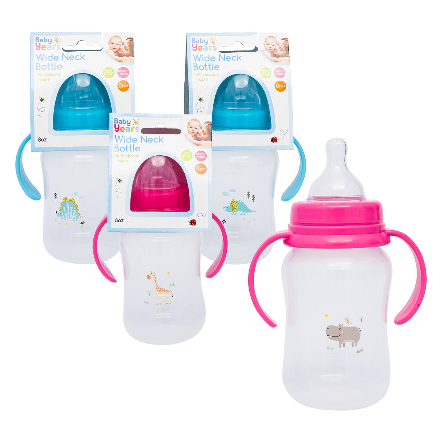 Baby Years Wide Neck Bottle 8oz Assorted