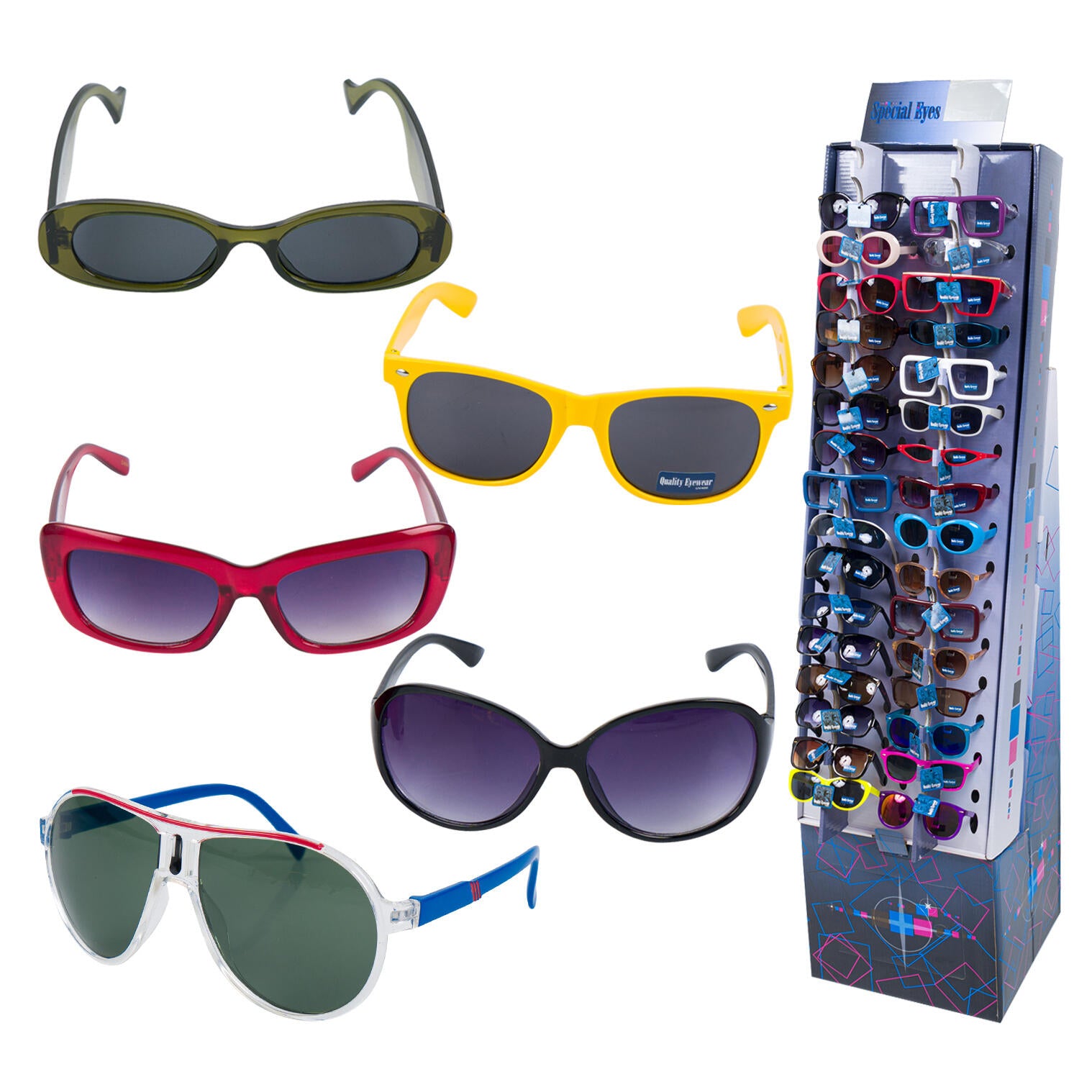 Special Eyes Adult Sunglasses with Display - Assorted Colors