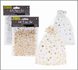 GIFT POUCH SET,6pc SMALLw/STAR