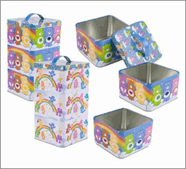 3-Stacking Canister Set with Knob – Care Bears Design