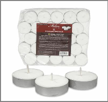 TEA LIGHTS,50ct WHITE CANDLES
