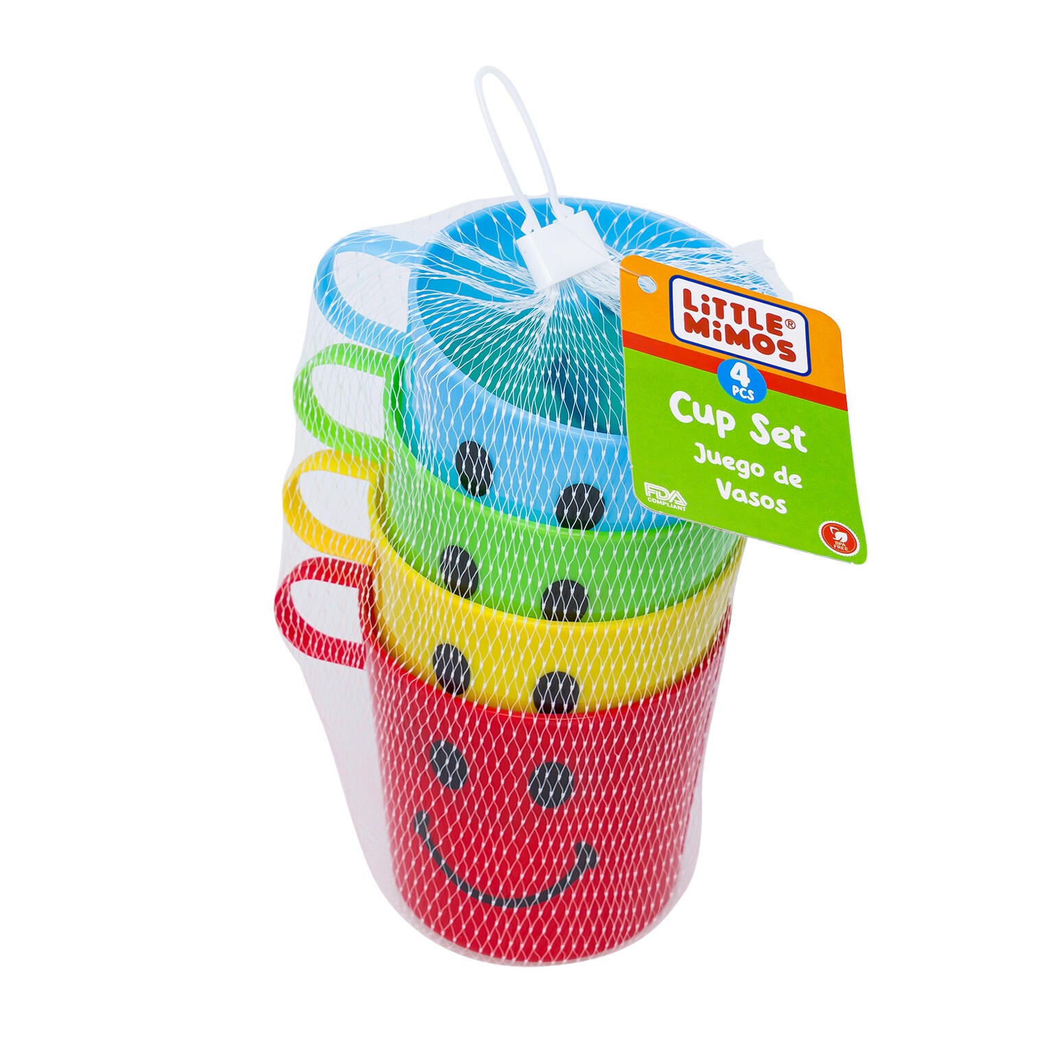 Little Mimos Colorful Cup Set  4 Pieces  BPA Free