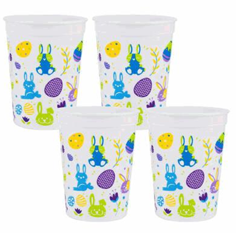 Easter Cups 4pc – 10.8oz Printed Party Set