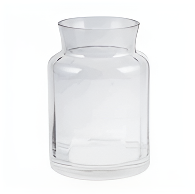 Smoked Gray Glass Vase 7.8-Inch Modern Decorative Vase