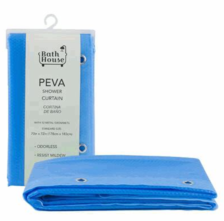 70" x 72" Bubble Embossed Shower Curtain – Waterproof PEVA