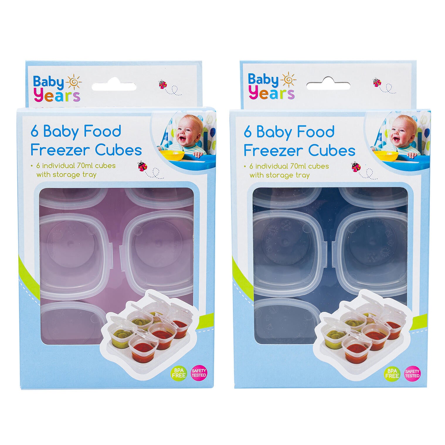 Baby Years 6 Baby Food Freezer Cubes Assorted