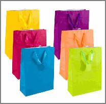 GIFT BAG,XL MATTE BRIGHT AST