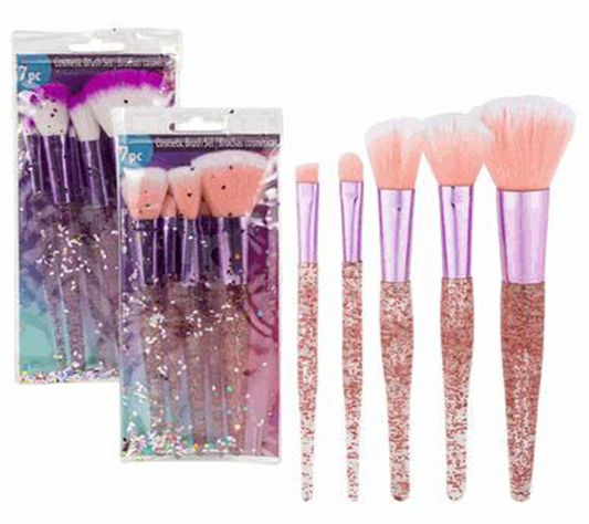 Cosmetic Brush Set – 5pc, 2 Assorted Colors LaColors