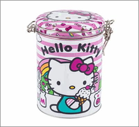 Round Lock-Top Canister 7"H – Hello Kitty Design