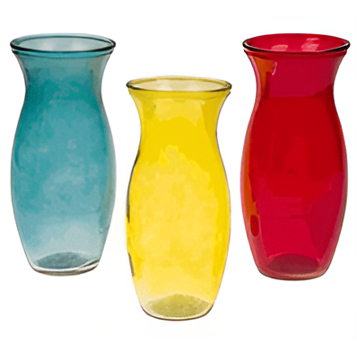 Glass Vases – 3 Assorted Colors