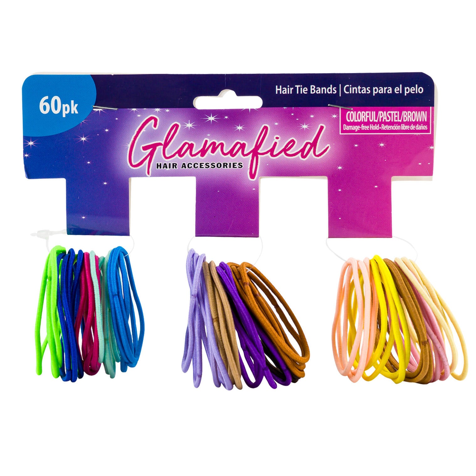 Glamafied 60pk Hair Tie Bands
