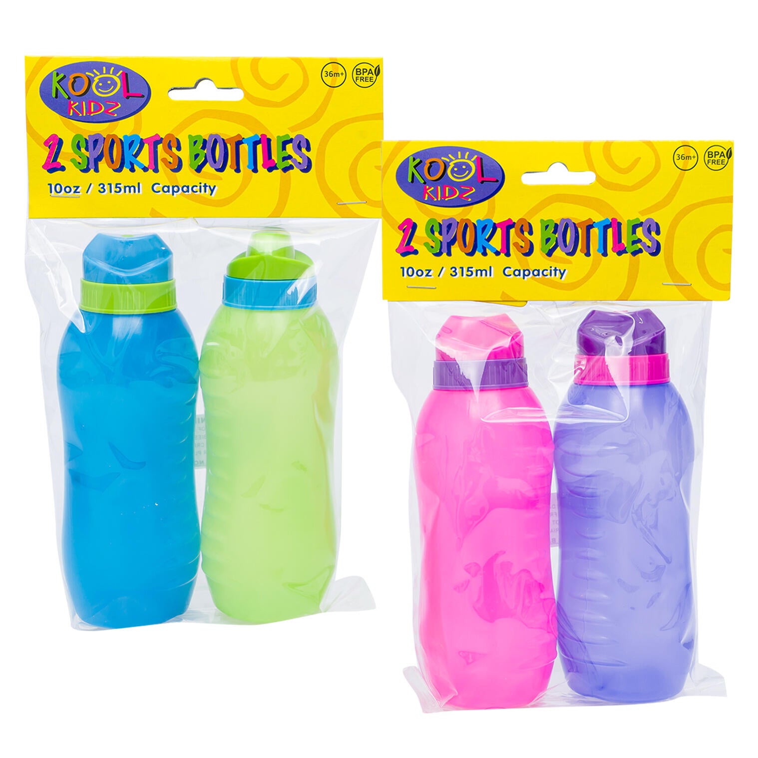 Kool Kids 2 Sports Bottles 10oz Assorted