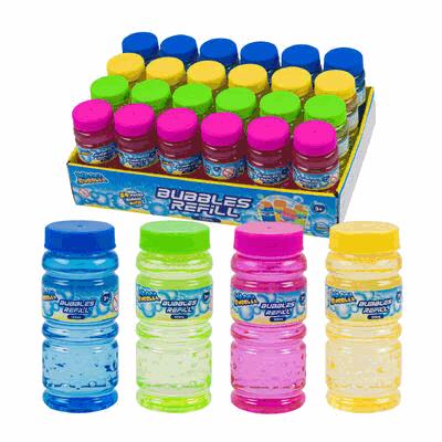 BUBBLE REFILL,4oz/125ml AST CL