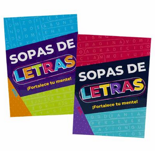 Spanish Find a Word Puzzle Book – 80 Pages, 2 Assorted