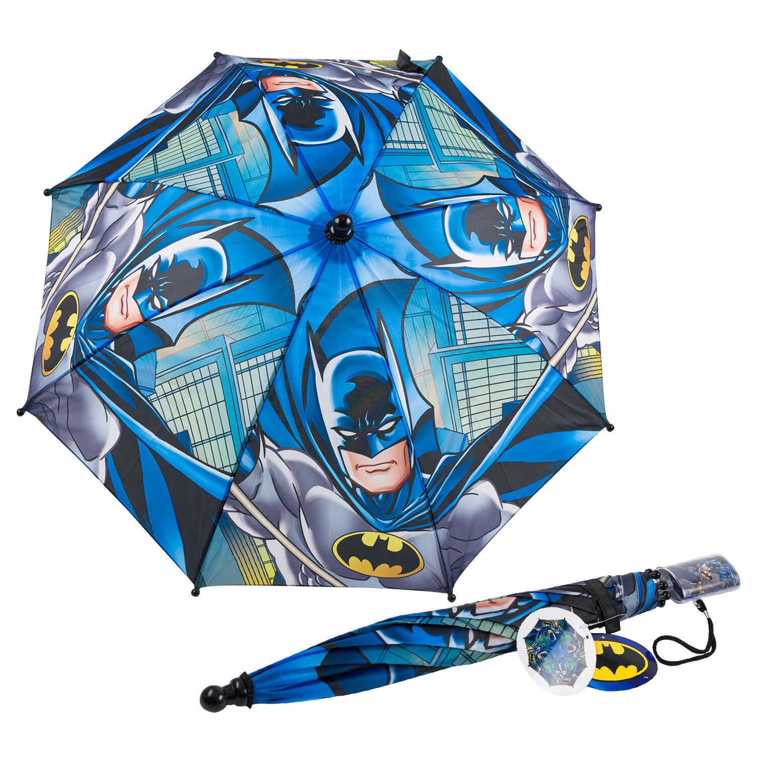 Batman Protective Compact Umbrella - Blue/Multicolor