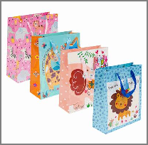 GIFT BAG,MED,4 ASST,BIRTHDAY