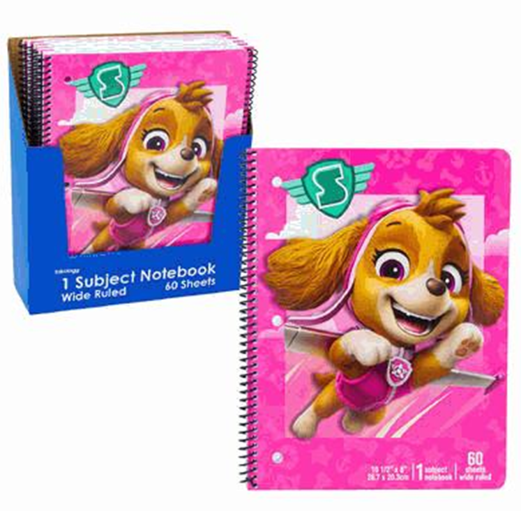 PAW Patrol Themed Notebook – 60 Sheets Spiral