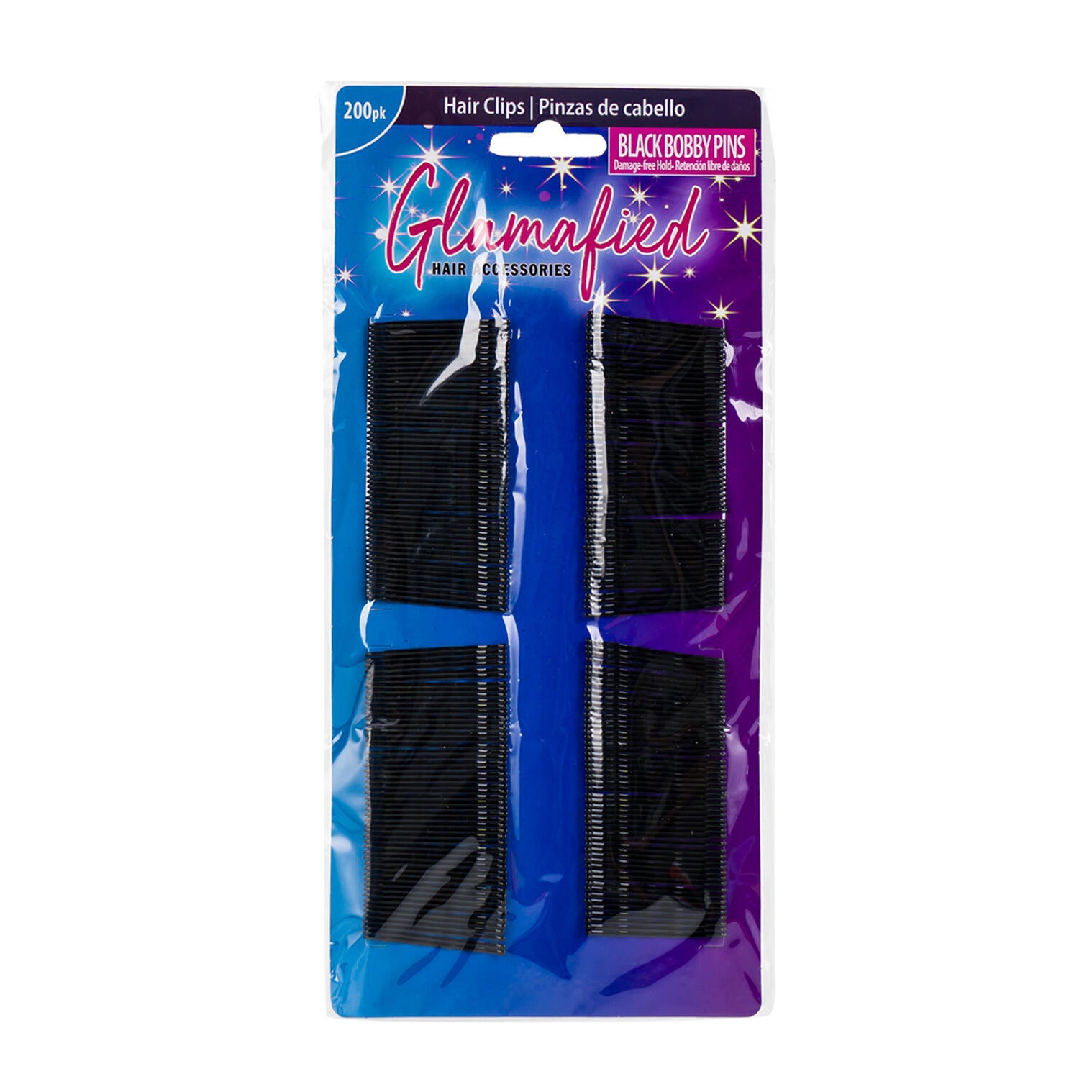 Glamafied 200pk Black Bobby Pins