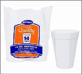 CUP,16oz 14ct FOAM WHITE AXXIO