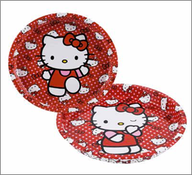 Round Serving Tray 12.25"D – Hello Kitty Design