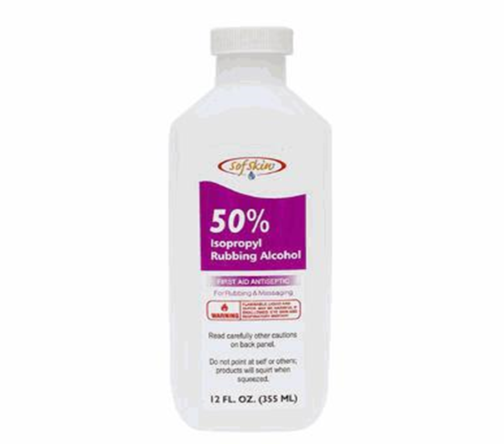 12oz 50% Rubbing Alcohol – Antiseptic Solution