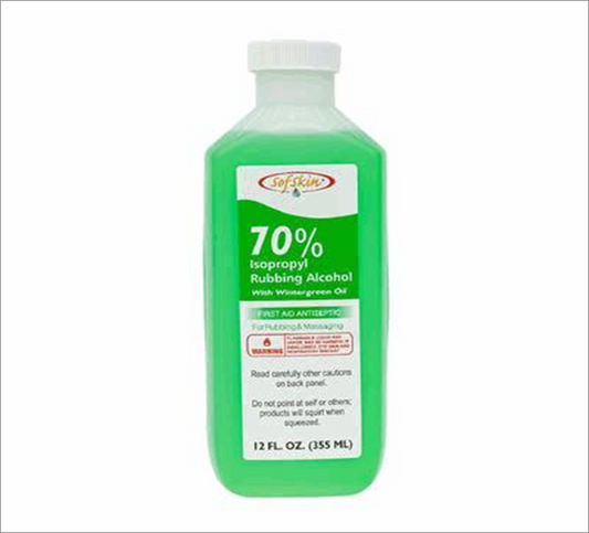 12oz 70% Isopropyl Rubbing Alcohol – Wintergreen Scent