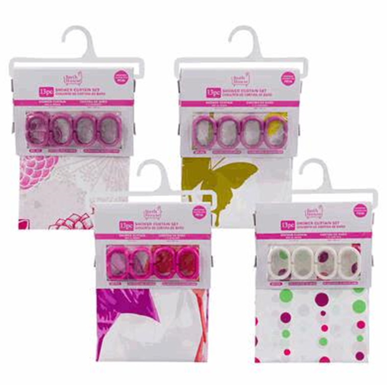 71" PEVA Shower Curtain – 0.08mm Thick Waterproof Bathroom Curtain