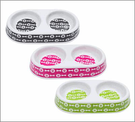 Small Dual-Section Melamine Pet Bowl – Practical & Durable