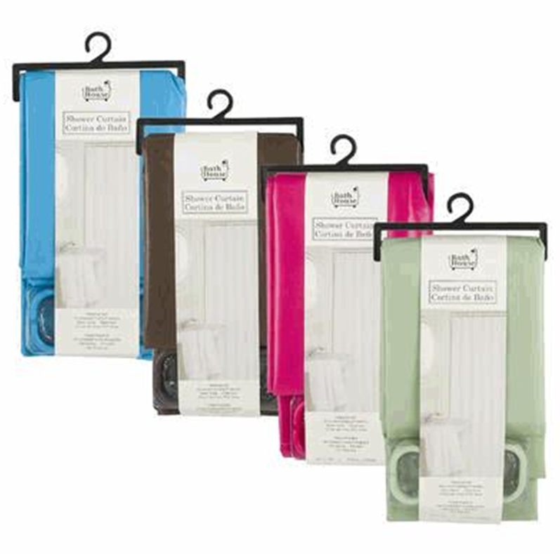 70" x 72" PEVA Shower Curtain – Solid Color, Waterproof