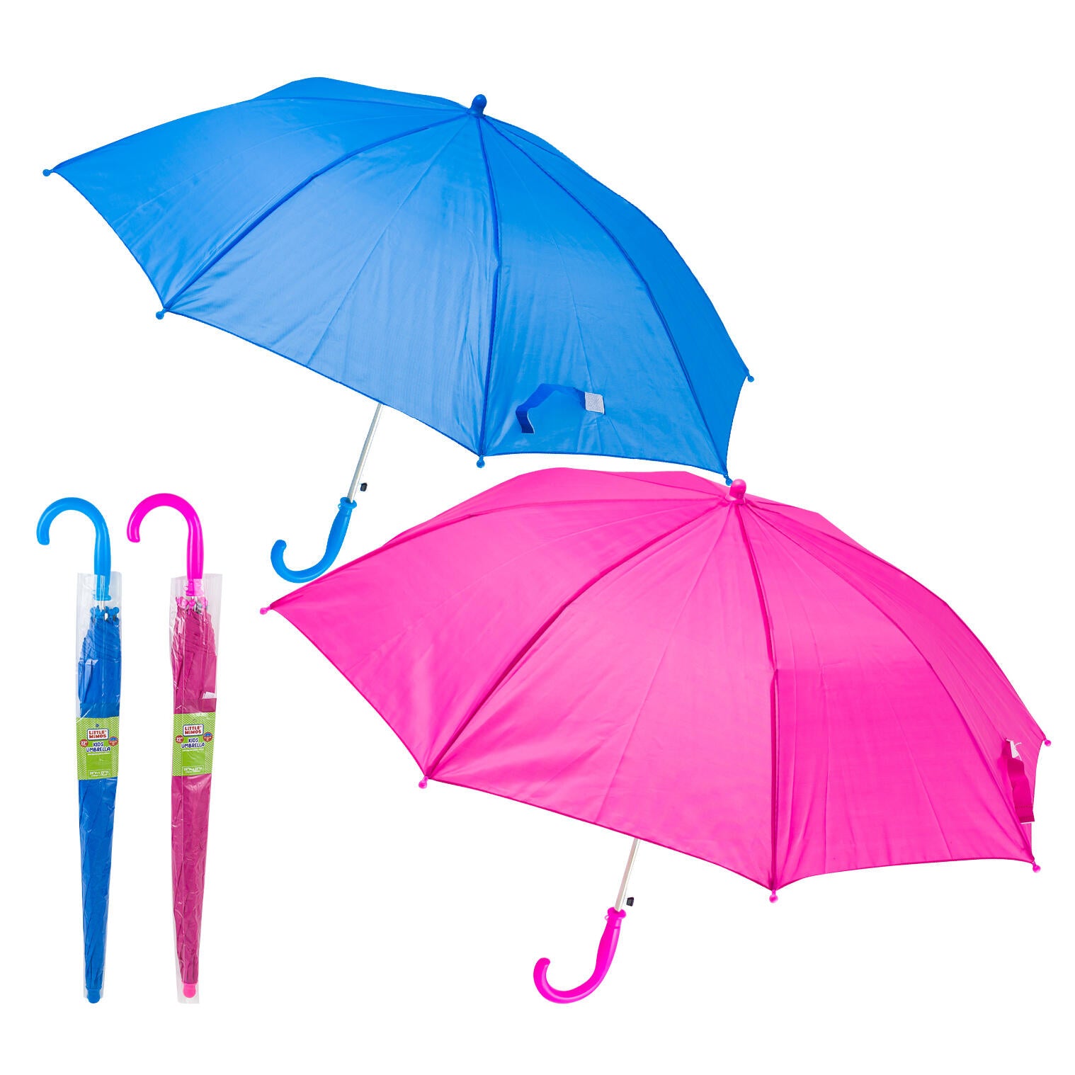 LITTLE MIMOS KIDS UMBRELLA - 22'' IN LENGTH IN PINK AND BLUE