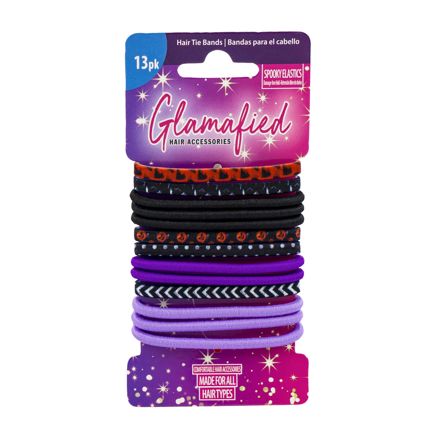 Glamafied 13pk Spooky Elastic Hair Tie Bands