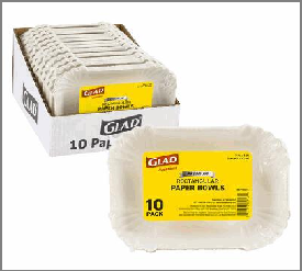 PAPER BOWL,10ct 6.8x5.3"RECT G