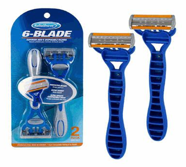 Men’s Razor 2 Pack with 6 Blades – Smooth Shaving Kit