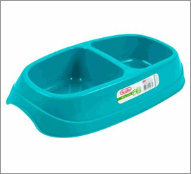 Large Double Pet Dish – Turquoise (Sterilite)