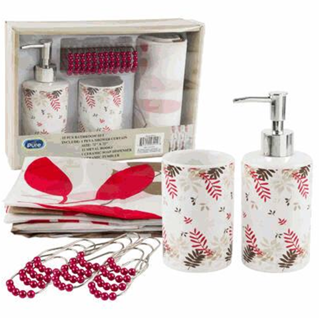 15pc Ceramic Bathroom Set – Complete Bath Accessories