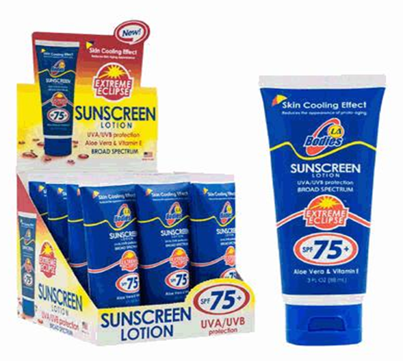 3oz Sunscreen SPF 75 – Aloe & Vitamin E Protection