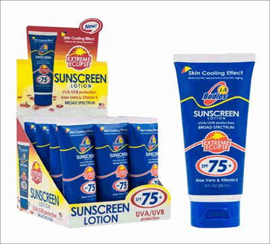 3oz Sunscreen SPF 75 – Aloe & Vitamin E Protection